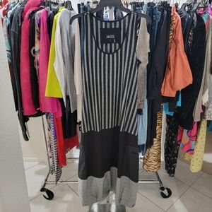 Angel Black and Gray Maxi Dress